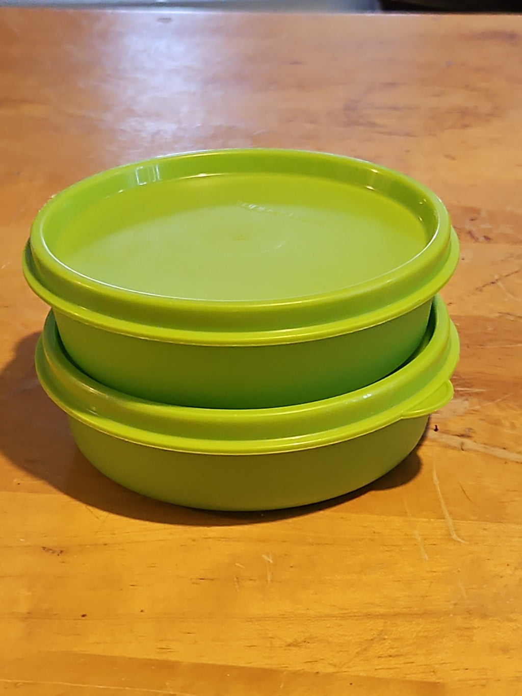 Set Of 2 Vintage Tupperware #1286 Little Wonders Bowls With Lids Green EUC