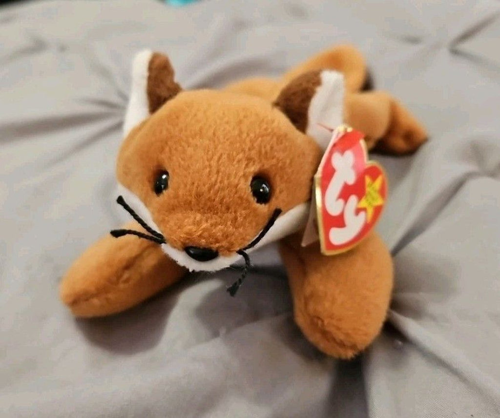 RETIRED 1996 TY BEANIE BABIES SLY THE FOX NWT Display Use Only