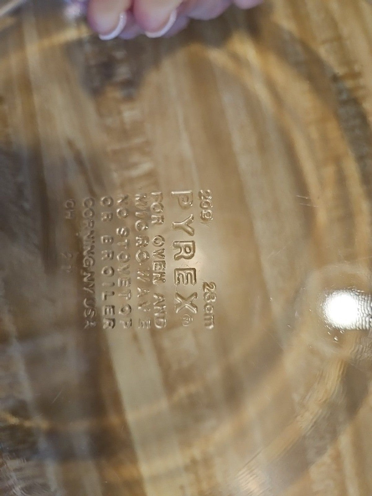 VINTAGE PYREX #209 CLEAR GLASS PIE PLATE CASSEROLE DISH FLAT RIM