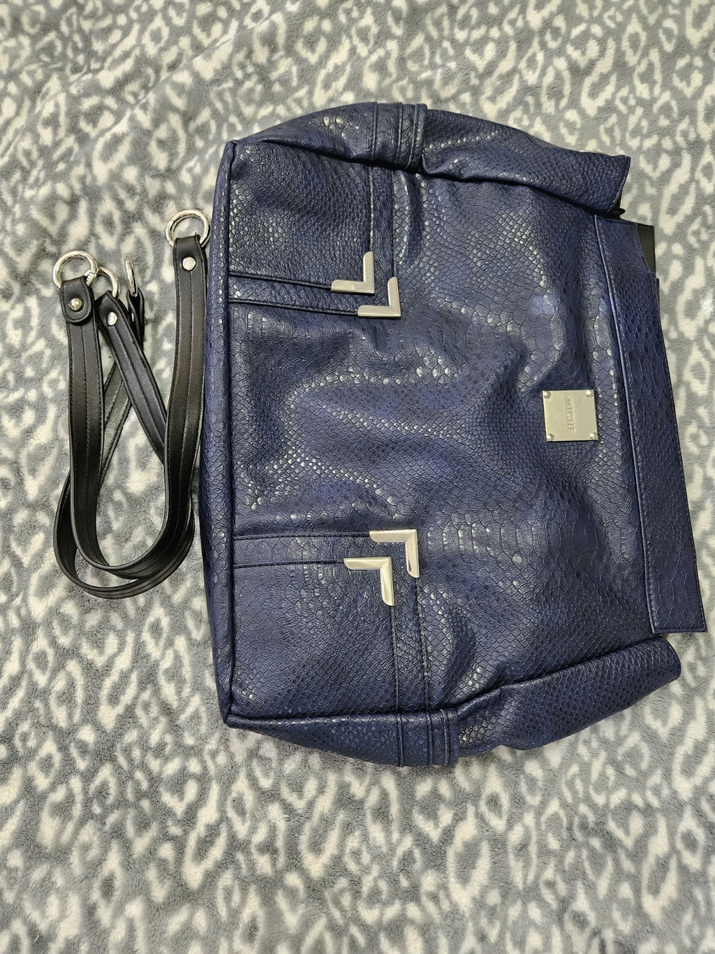 Retired Miche Prima McCall Shell Deep Blue Violet Faux Leather NWOT