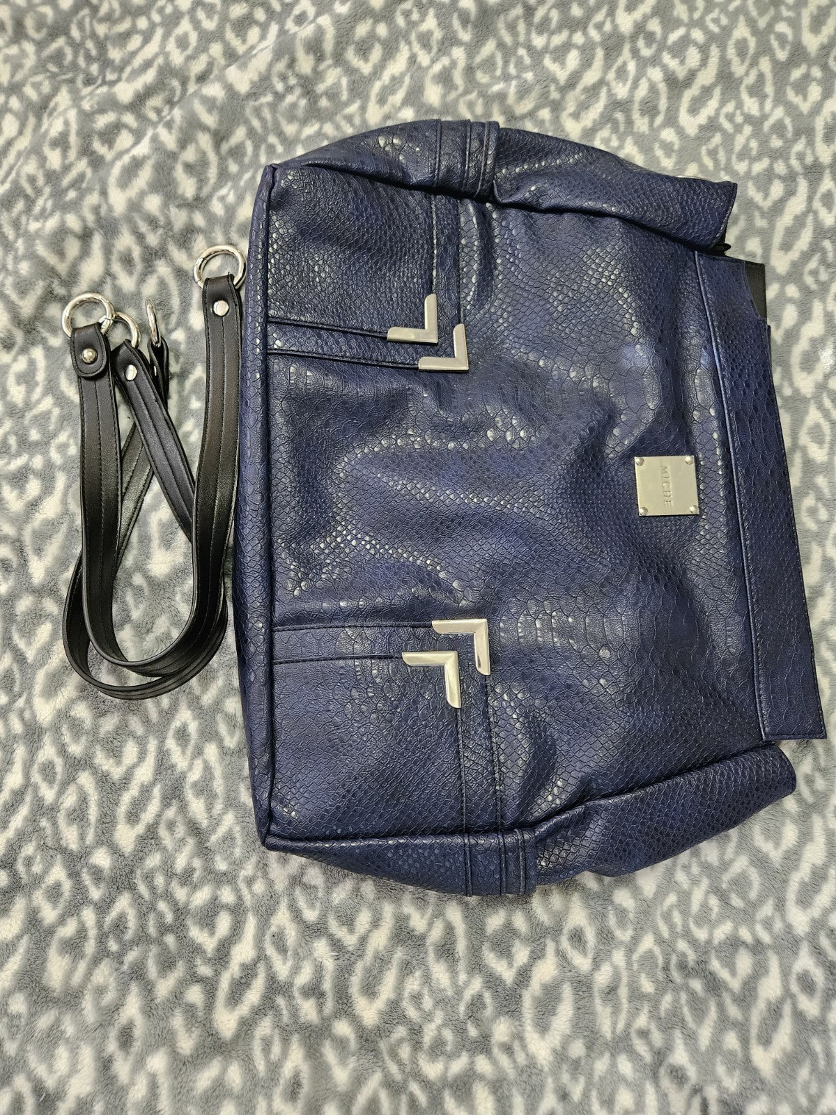 Retired Miche Prima McCall Shell Deep Blue Violet Faux Leather NWOT