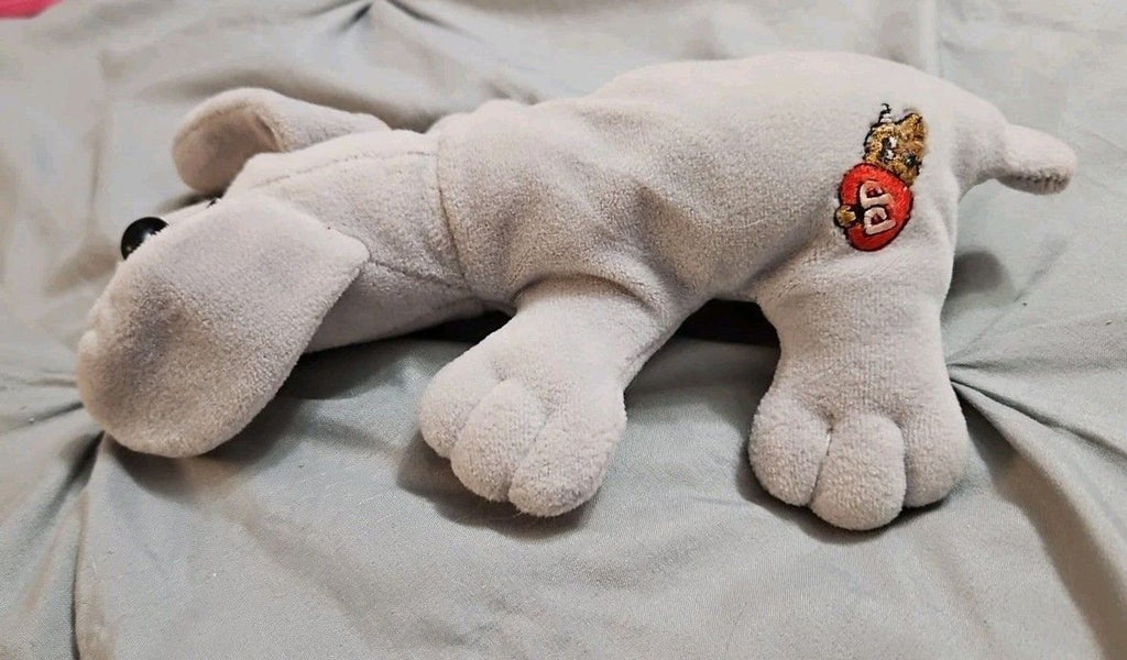 Vintage Pound Puppy Plush 1985 7 inch Light Gray Puppy No Tag