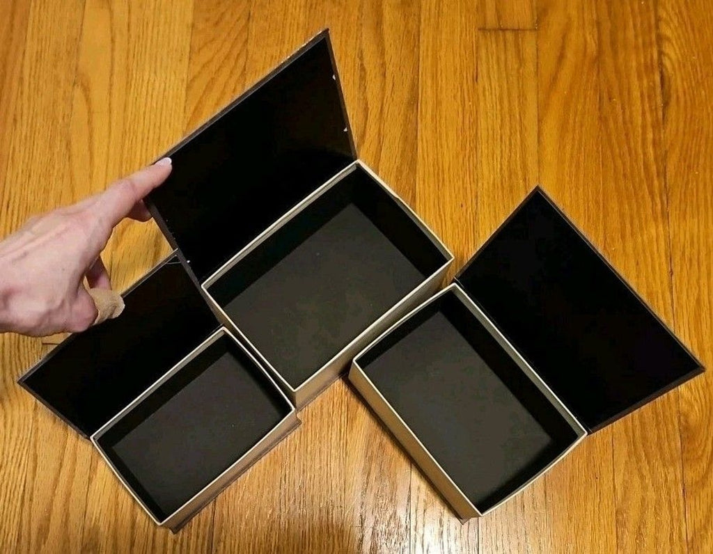 Elegant 3 Pc Nesting Storage Box Set Victorian Goth Halloween Skulls Love Potion