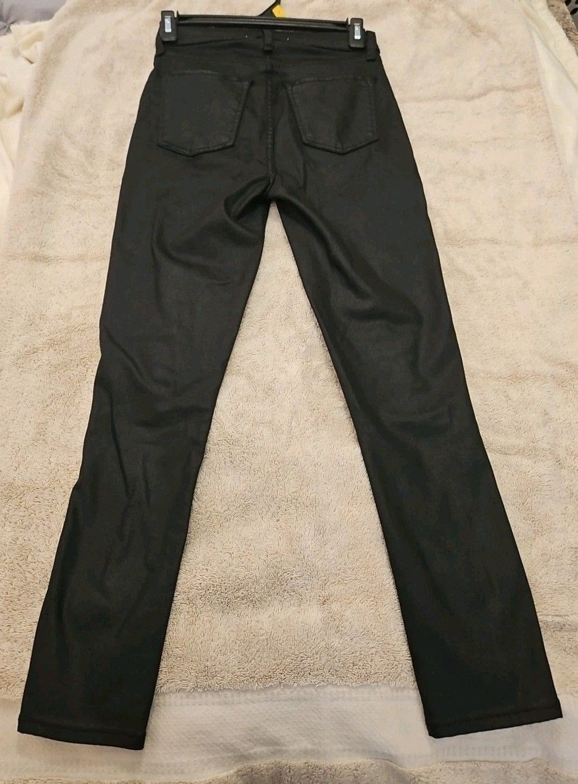 Abercrombie & Fitch High Rise Super Skinny Ankle Black Coated Jeans Size 2