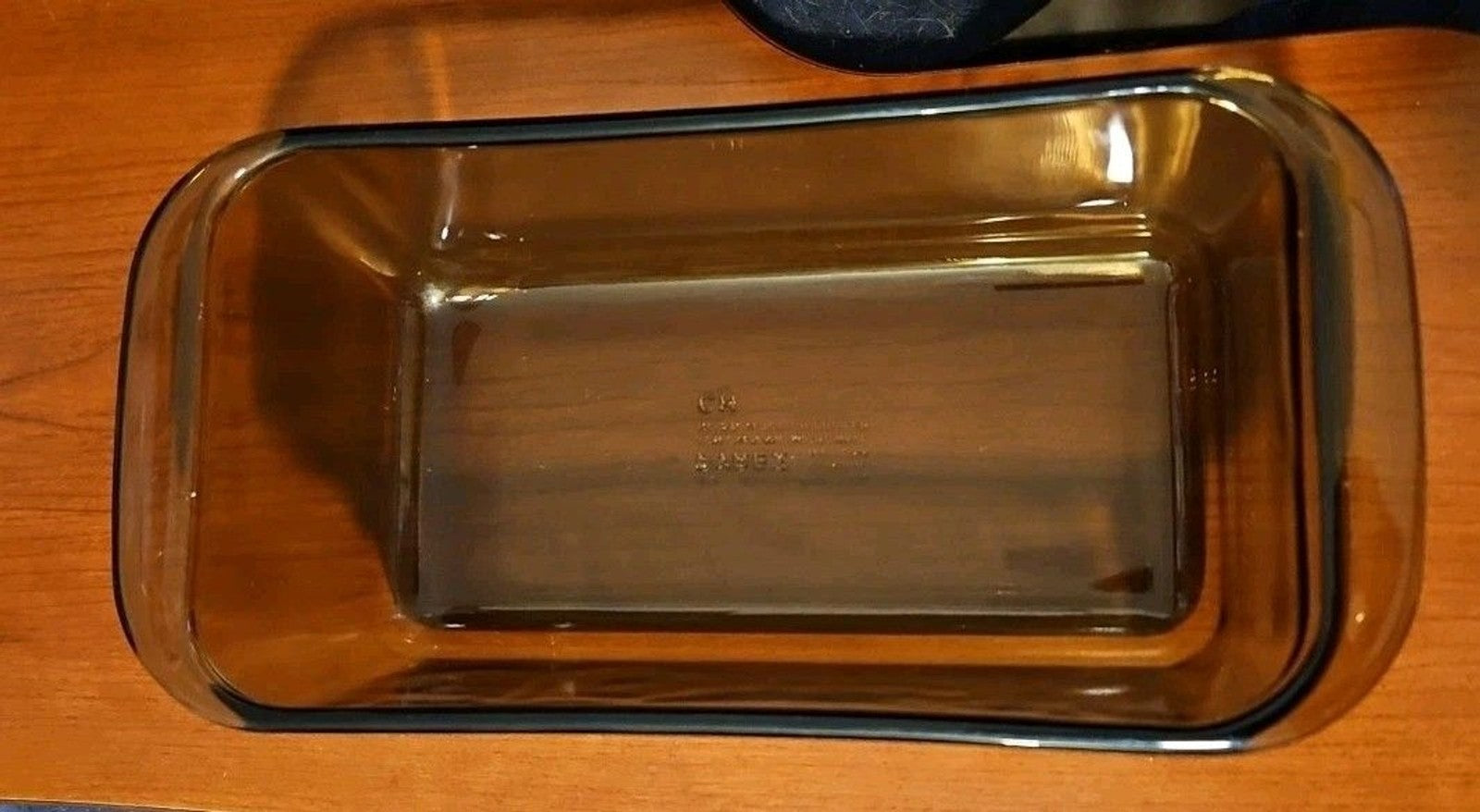 Pyrex Amber Brown Glass 1.5 QT Casserole Dish Bread Loaf Pan #213 8.5x4.5x2.5
