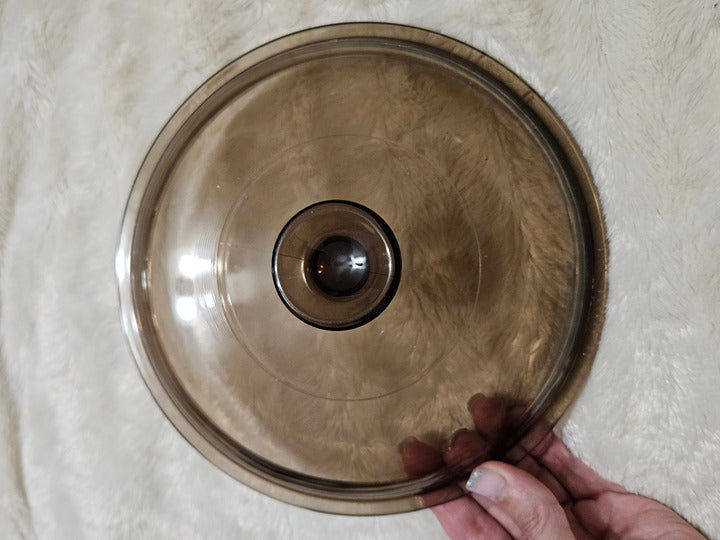 Vintage Pyrex Replacement Lid Pyrex Vision V2.5C Brown 8.5" Diameter