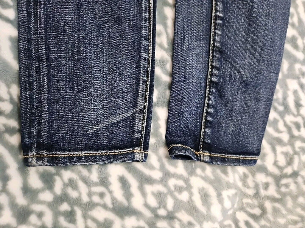 American Eagle Stretch Jeggings Size 2 Distressed Jeans Patch Detail