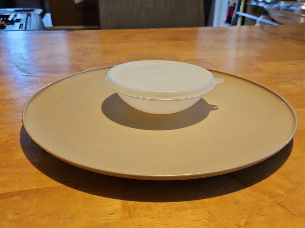 Vintage Tupperware Dip N Serve Chip & Dip Veggie Tray w/ Bowl & Lid #492