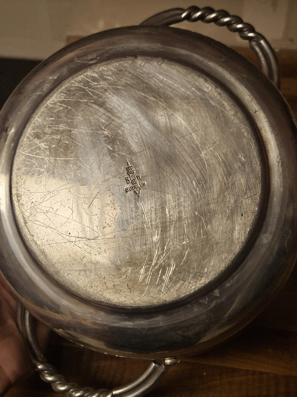 Vintage Buenilum Aluminum Casserole Serving Dish Holder Replacement Base Only
