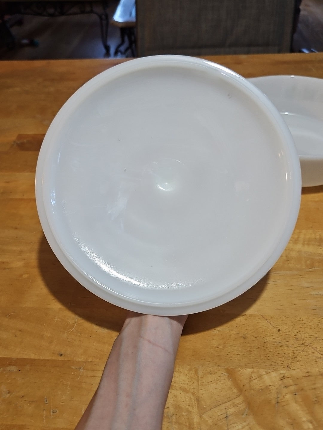 Vintage Anchor Hocking Fire King Meadow Green 438 2 qt Casserole Dish w/lid