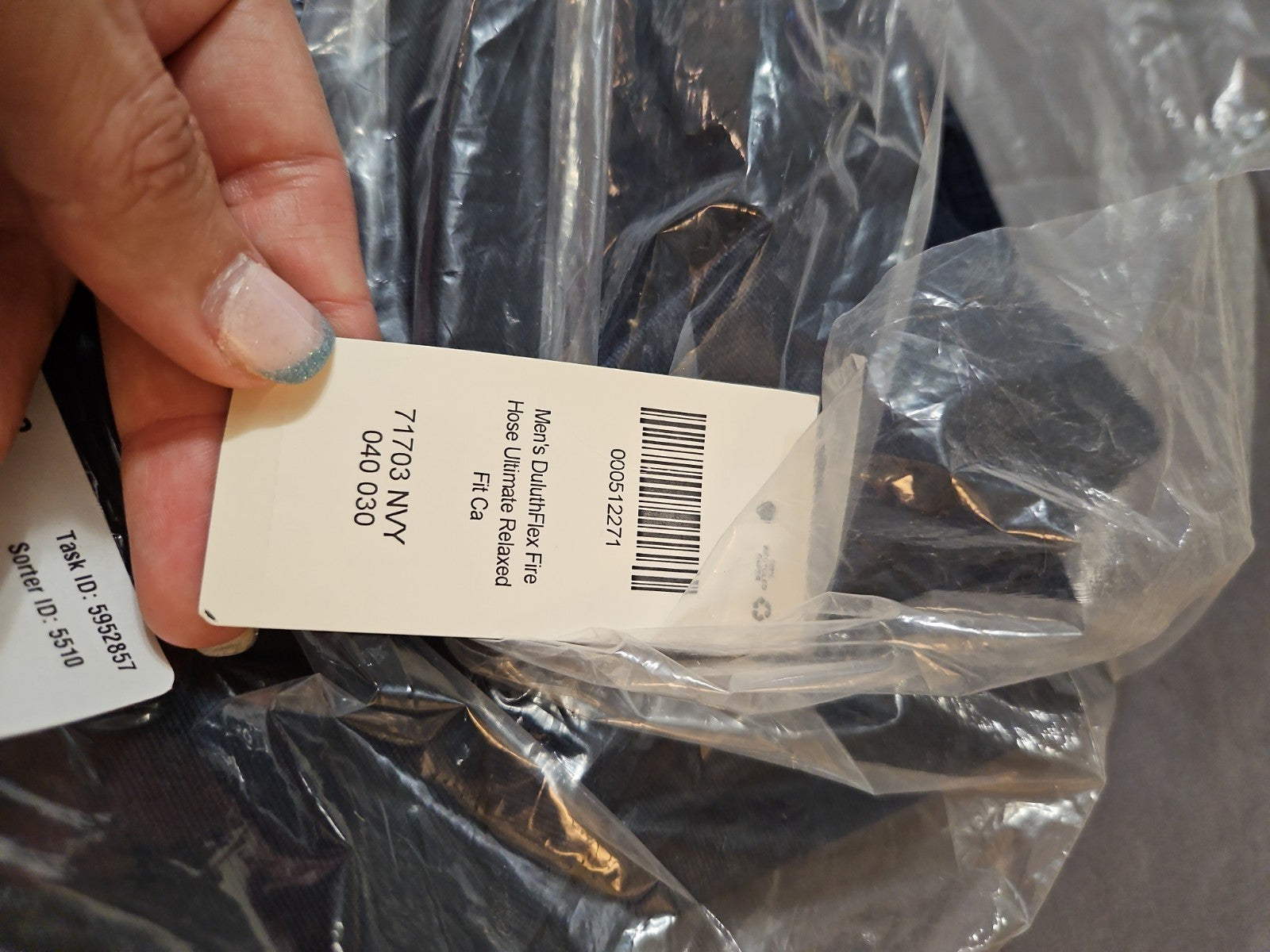NWT Duluth Trading Co Mens Flex Fire Hose Relaxed Fit Cargo Pants 40×30 Navy