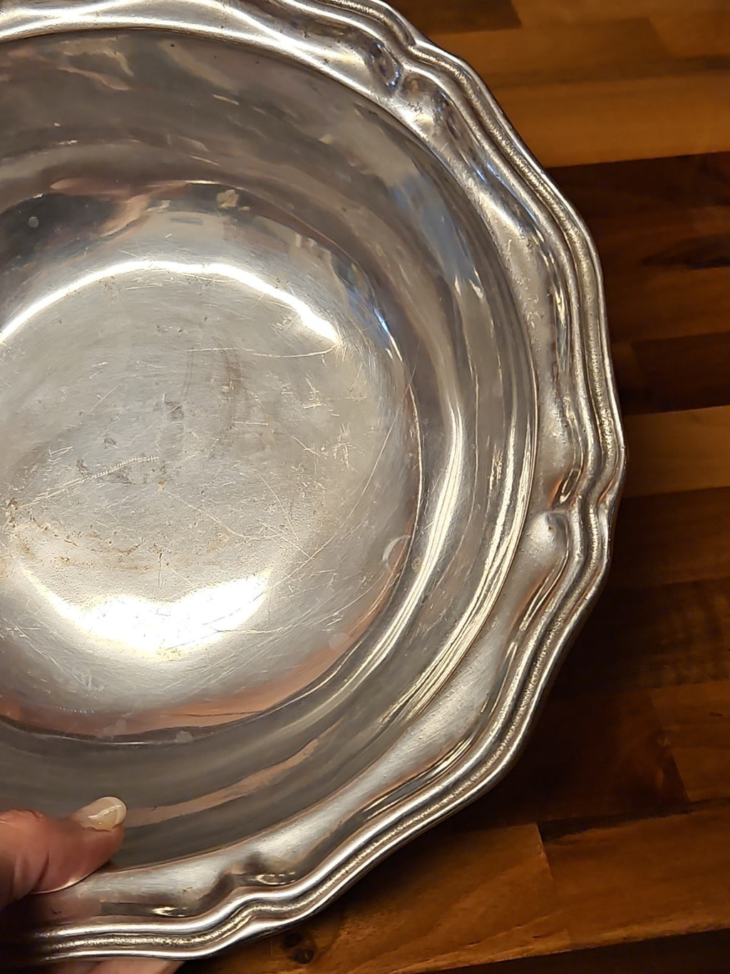 Vintage Wilton Armetale Queen Anne 10" Round Serving Bowl RWP 1972