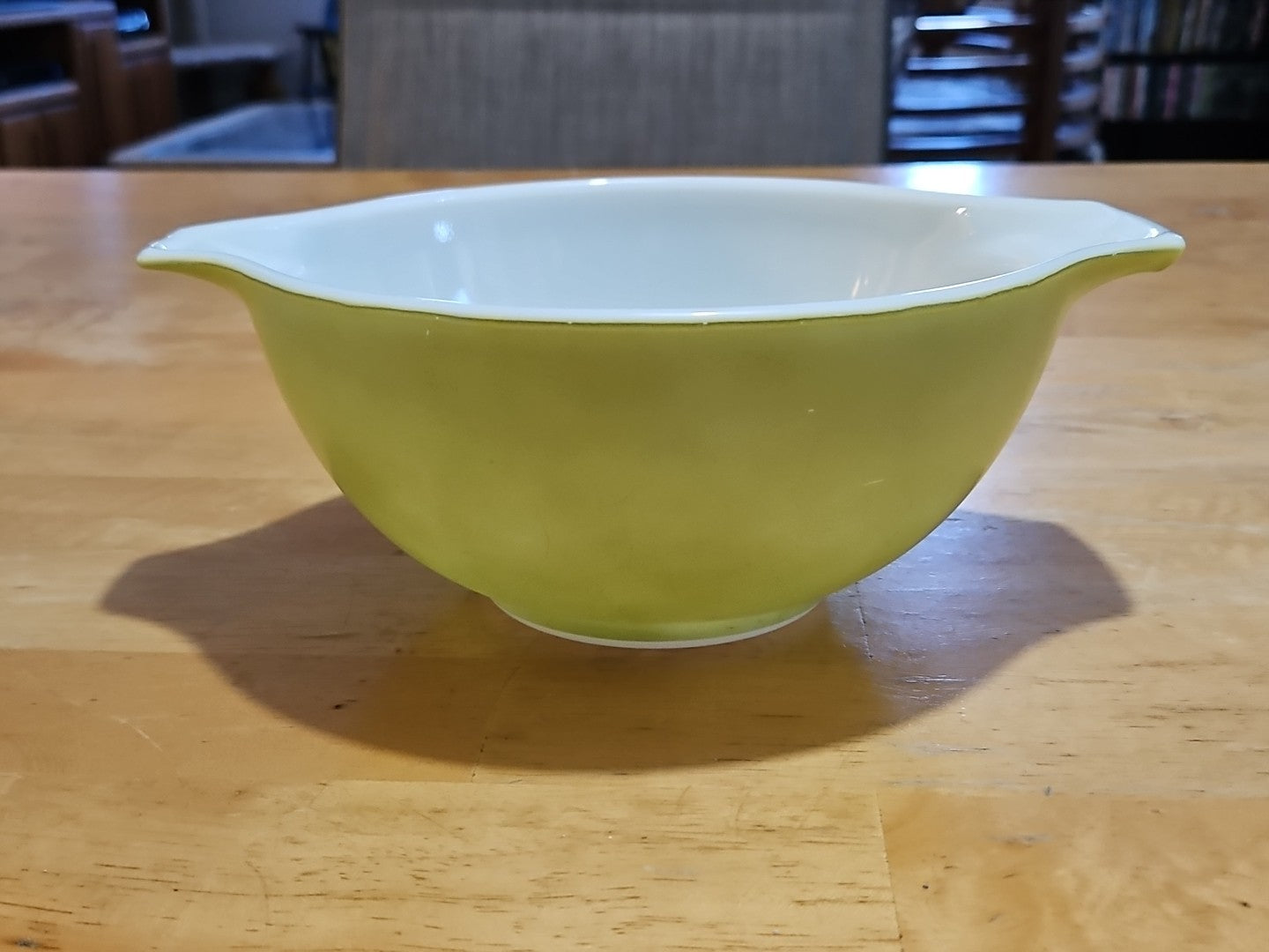 Vintage Pyrex #442 1-1/2 Quart Cinderella Mixing Bowl Verde Green Olive Green