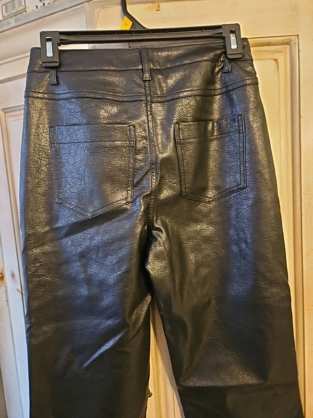 Altar'd State Black Vegan Faux Leather Pleather High Rise Pants Size 24 / XS