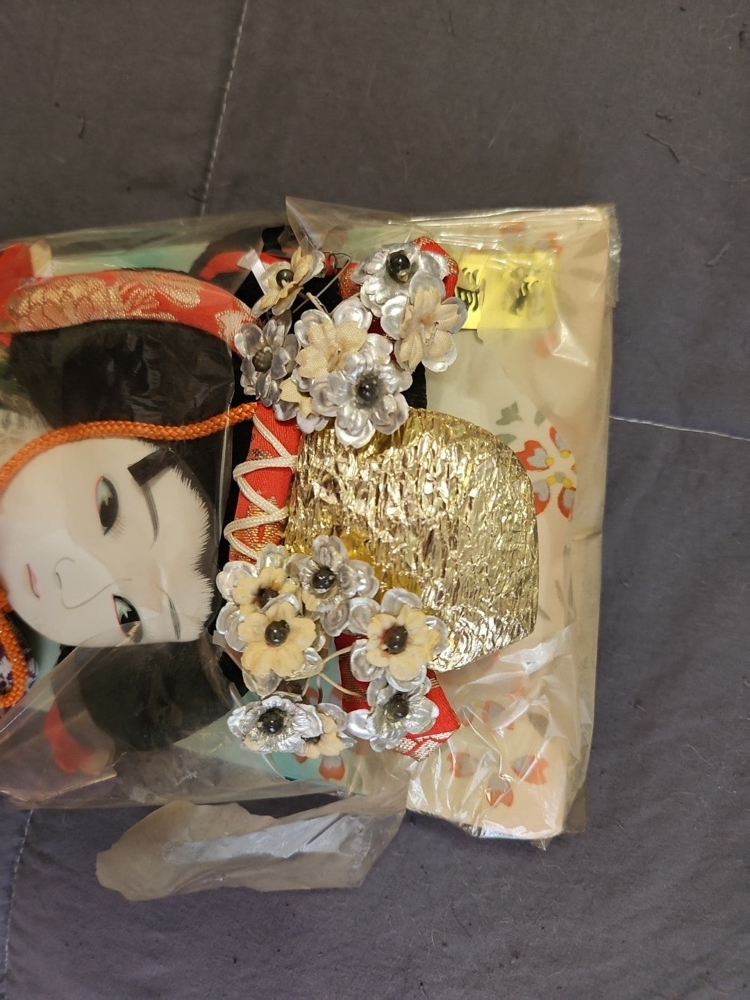 NIP Vintage Geisha Japanese Hagoita Wooden Badminton Paddle READ
