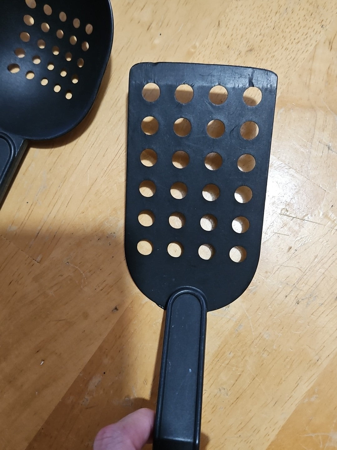 Set Of 4 Vintage T-Fal Black Nylon Kitchen Tools Flipper, Masher, Spoon, Spatula