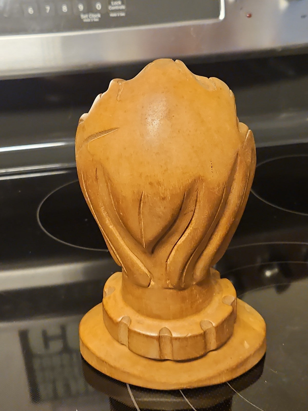Vintage Wooden Carving Don Quixote Head Bust Medium Size 8.5"