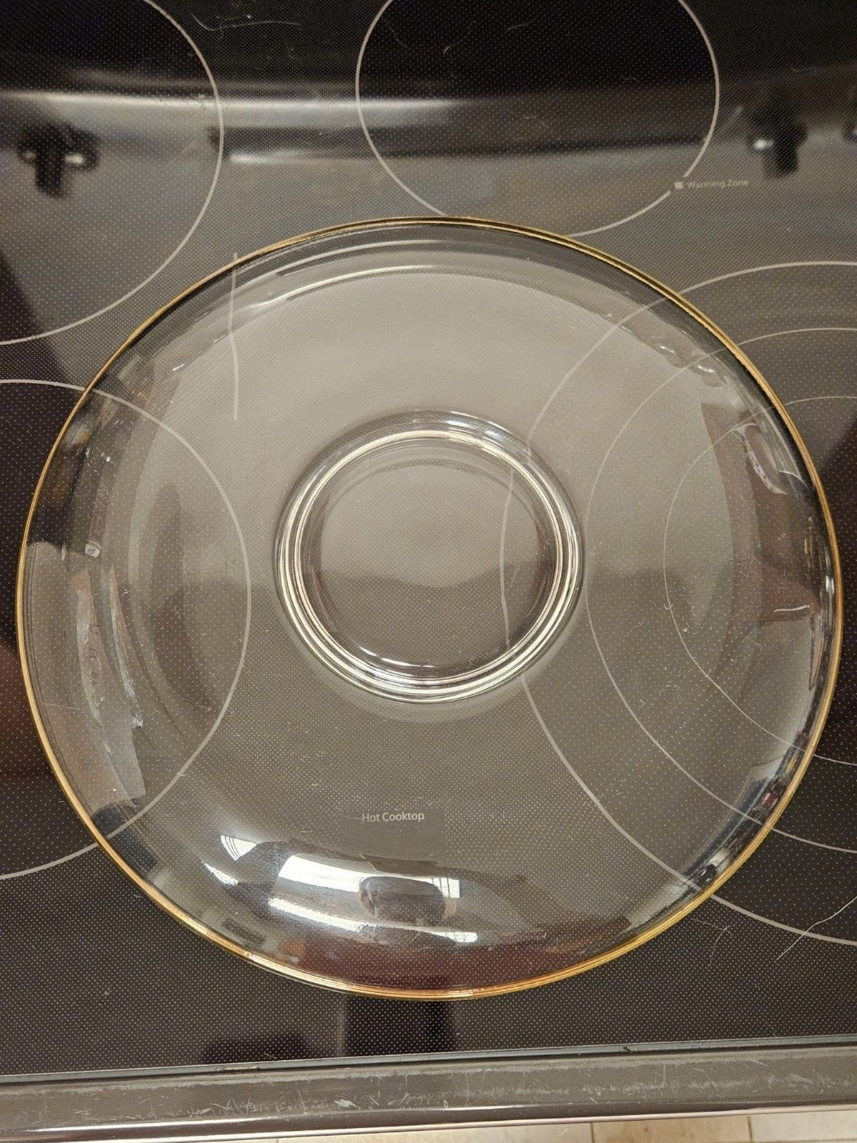 Vintage Toscany Round Serving Tray W/ Dip Bowl 24 Karat Gold Rim Costa D'oro