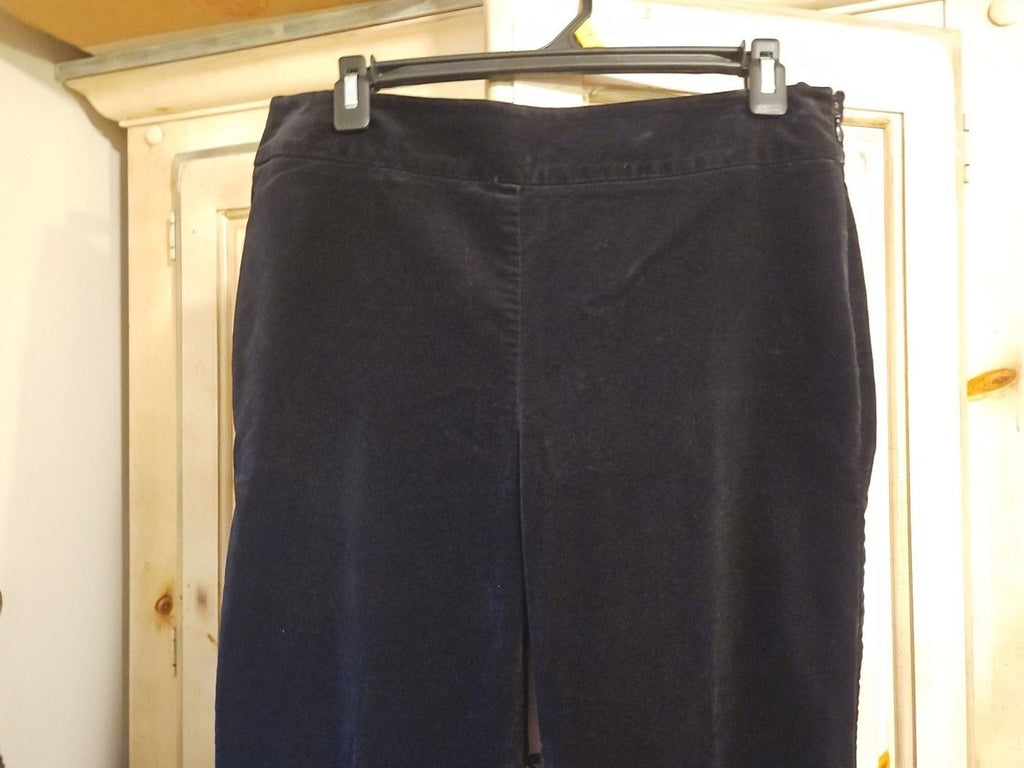 Talbots Black Velvet Chatham Womens Pants Size 8 Side Zip