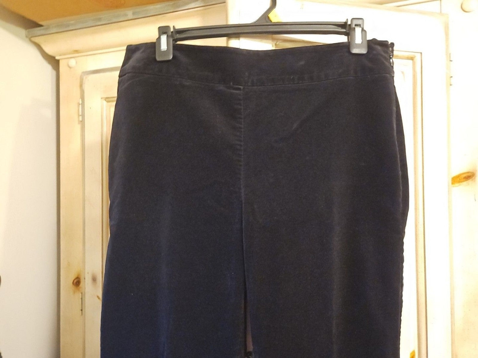 Talbots Black Velvet Chatham Womens Pants Size 8 Side Zip