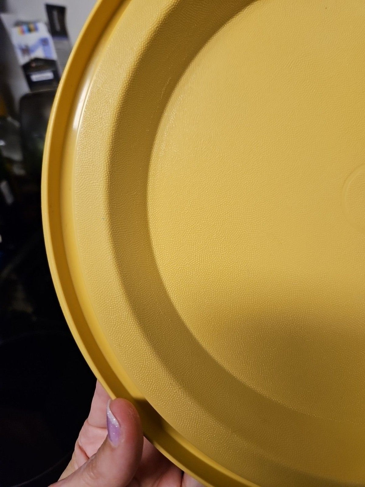Tupperware Cake Pie Keeper Carrier Harvest Gold Bottom 719-2 Base Only
