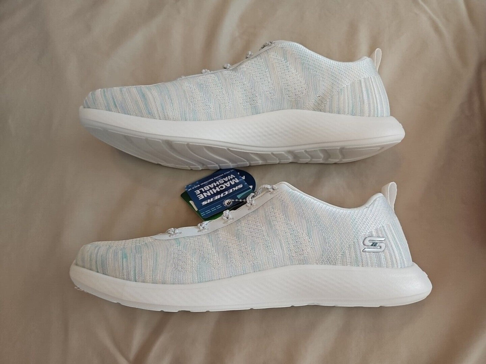 New Skechers Vapor Foam Lite Spark Sneakers Women's 7.5 White Multi Slip-on