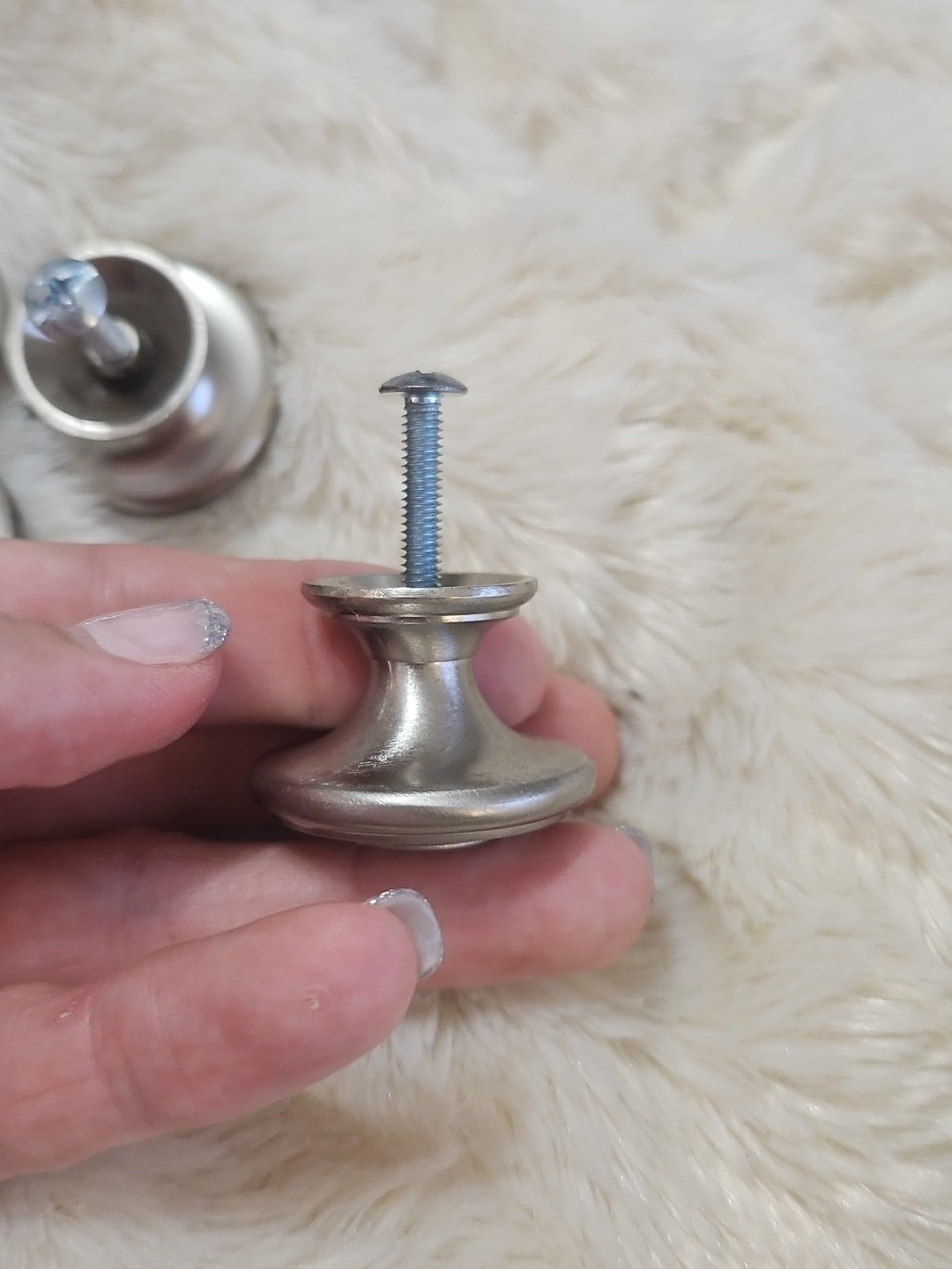 Lot Of 8 Liberty Harmon 1 3/8" Classic Satin Nickel Cabinet Knobs Drawer Pulls