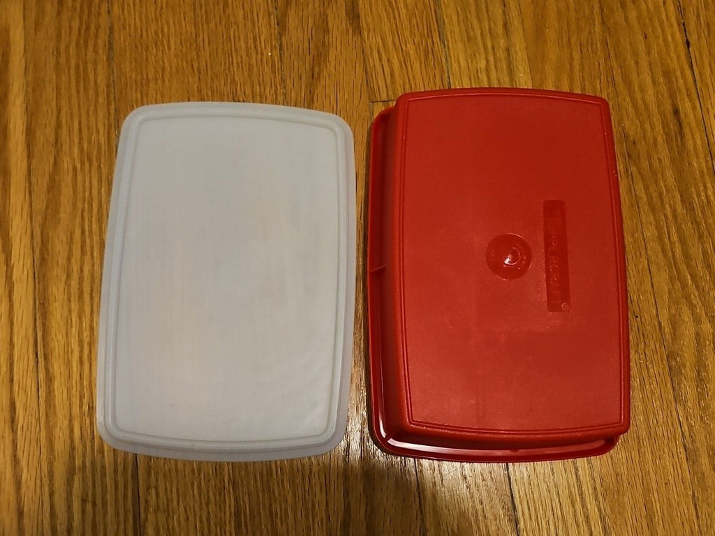 Tupperware Tuppercraft Stow N Go Red Divided Container &  Lid - No Insert 767-3