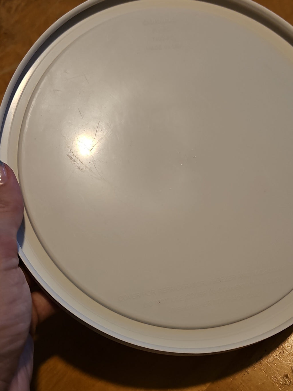 Replacement Corning Ware White FS-1-PC / F-1-PC Round Plastic Lid Fits 2.5QT