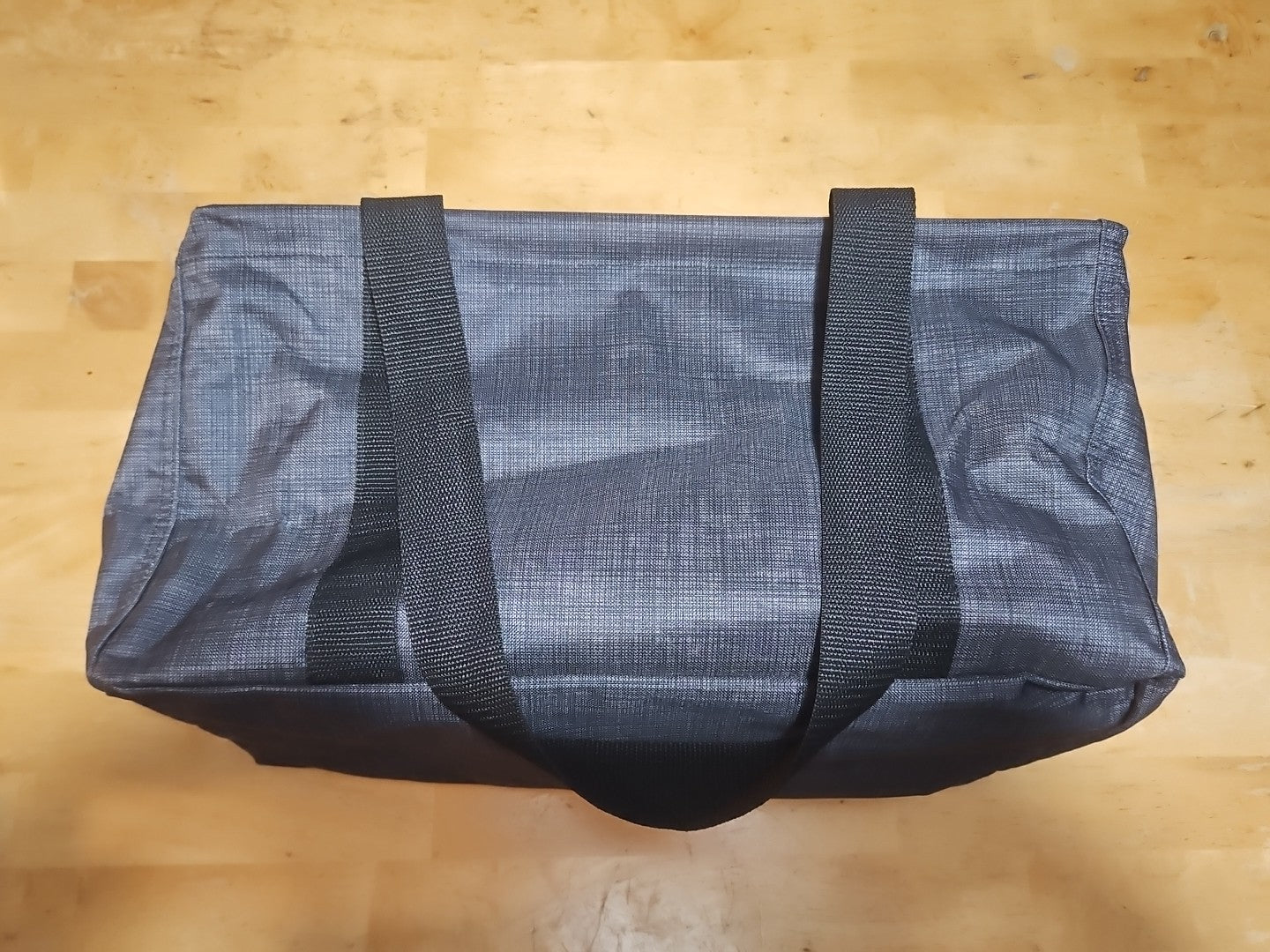 Thirty-One Medium Utility Tote Charcoal Crosshatch Dark Gray Personalized