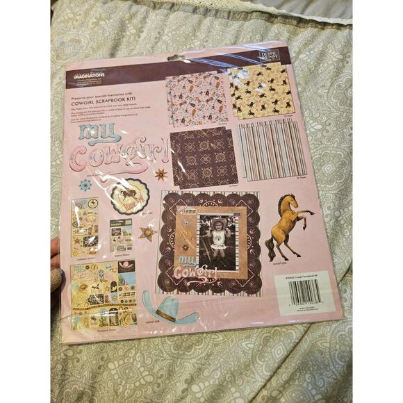 NIP Creative Imaginations Cowgirl 12x12 Scrapbooking Page Kit - New, sealed.