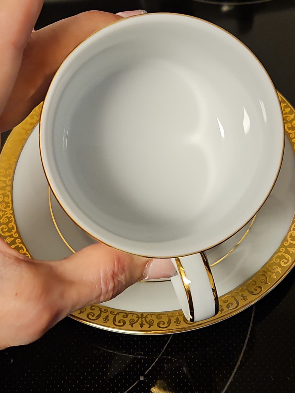 Vintage 1991 Royal Gallery Gold Buffet Cup and Saucer Set Near Mint