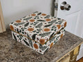 Lady Jayne Storage Box Citrus, Berry, Spice Greenery Holiday Theme 9"x9"x4"