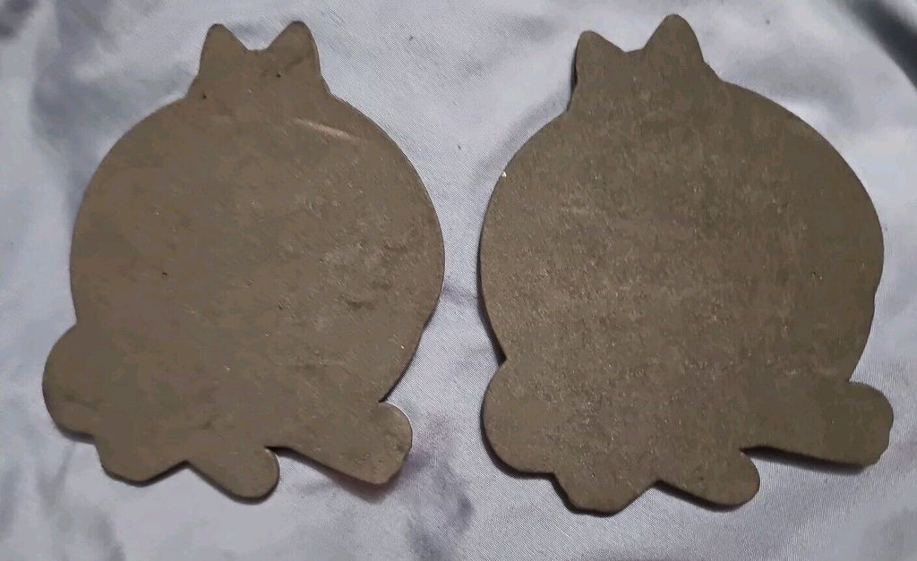 B Klibam Cats - Cat With Fishbowl Design Coasters / Mini Mouse Pads x 2 New