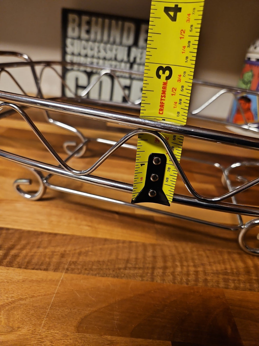 Vintage Chrome Wire Casserole Dish Holder Stand Cradle Rack 13.25 X 9.75 No Dish