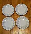 Dynasty China 6" Tea Cup Saucers Pink & Blue Floral Set Of 4 - Plates Only