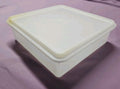 Vintage Tupperware Sheer 9" Square Stack and Store Container #514 W Lid #515
