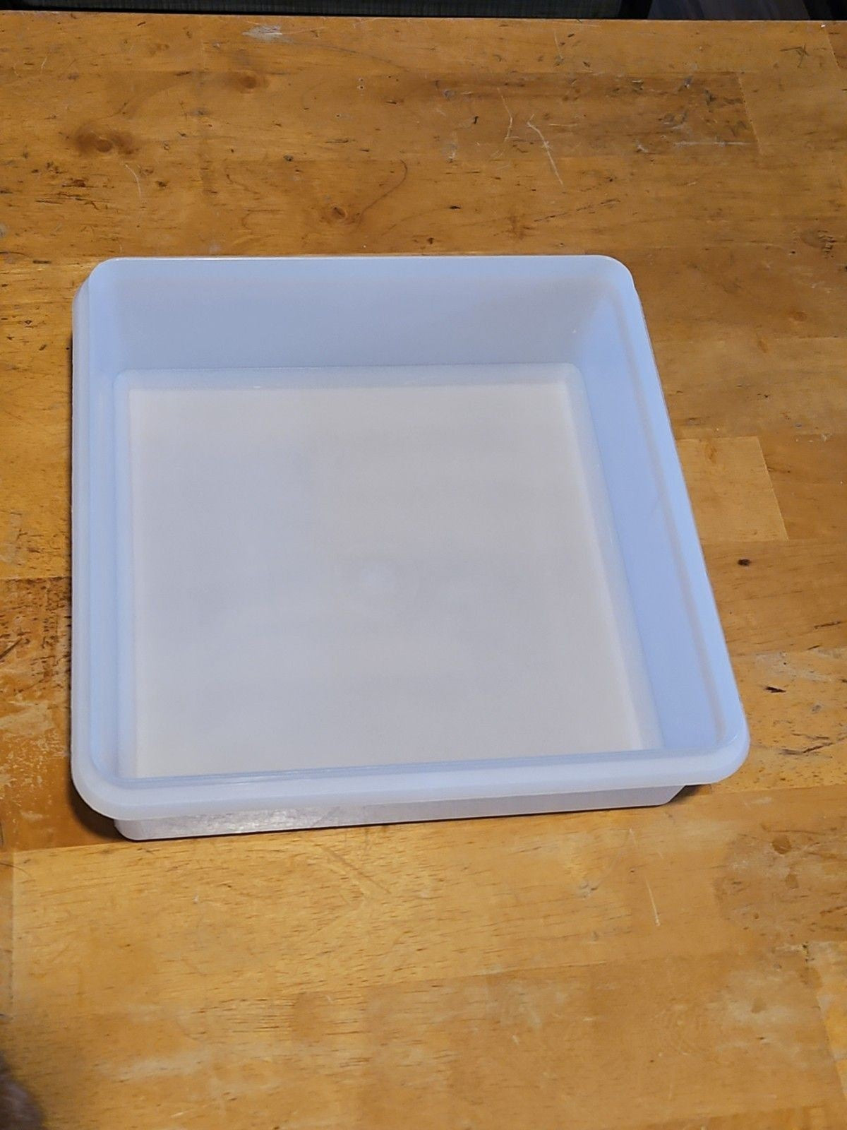Vintage Tupperware Snack N Stor Square Container #514 9.5"x9" No Lid EUC