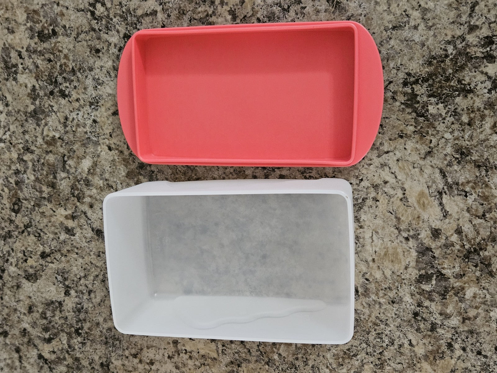 Tupperware Large Butter Dish 1 Pound Size #3391A Pink W Sheer Lid NWOT