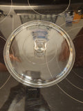 Vintage 8.75" Anchor Hocking Clear Glass Casserole Lid with Square Knob