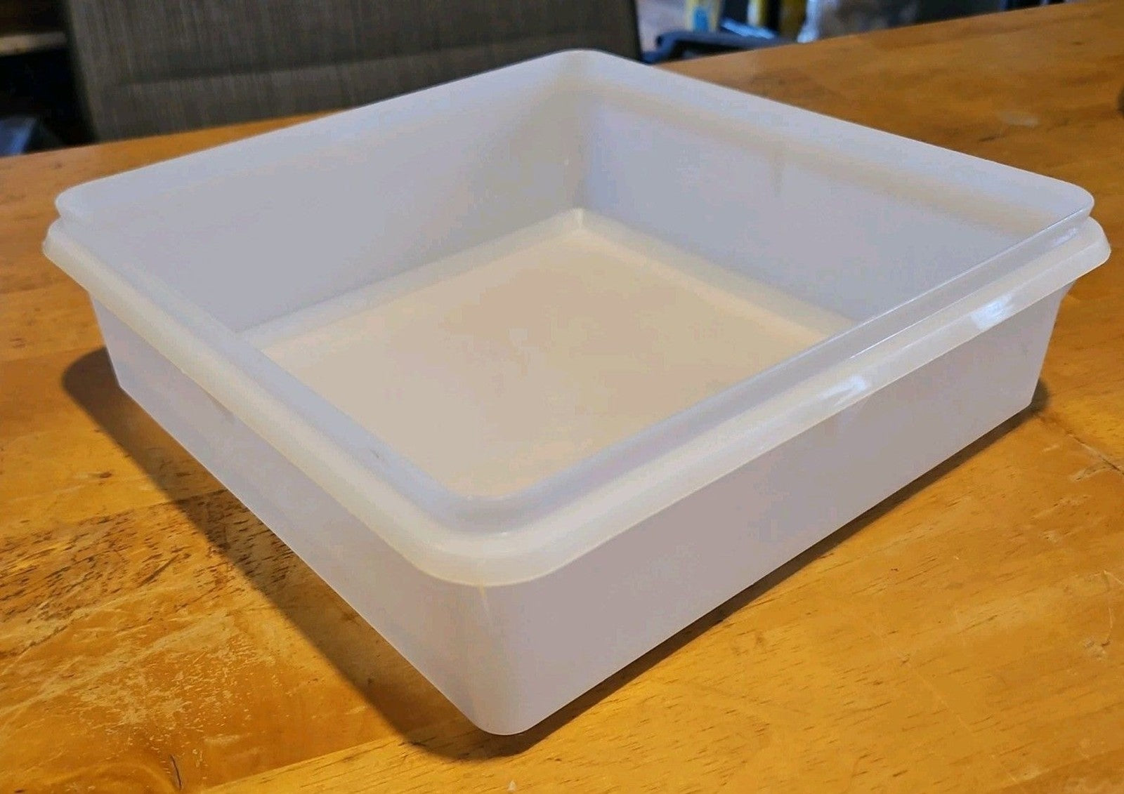 Vintage Tupperware Snack N Stor Square Container #514 9.5"x9" No Lid EUC