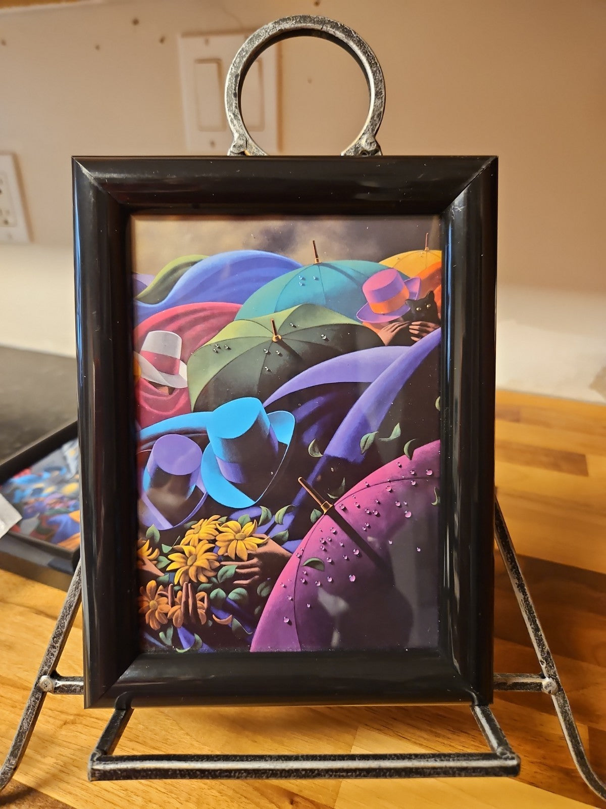 Claude Theberge Vintage Framed Mini Prints Set of 8 Umbrella Surrealist Gallery