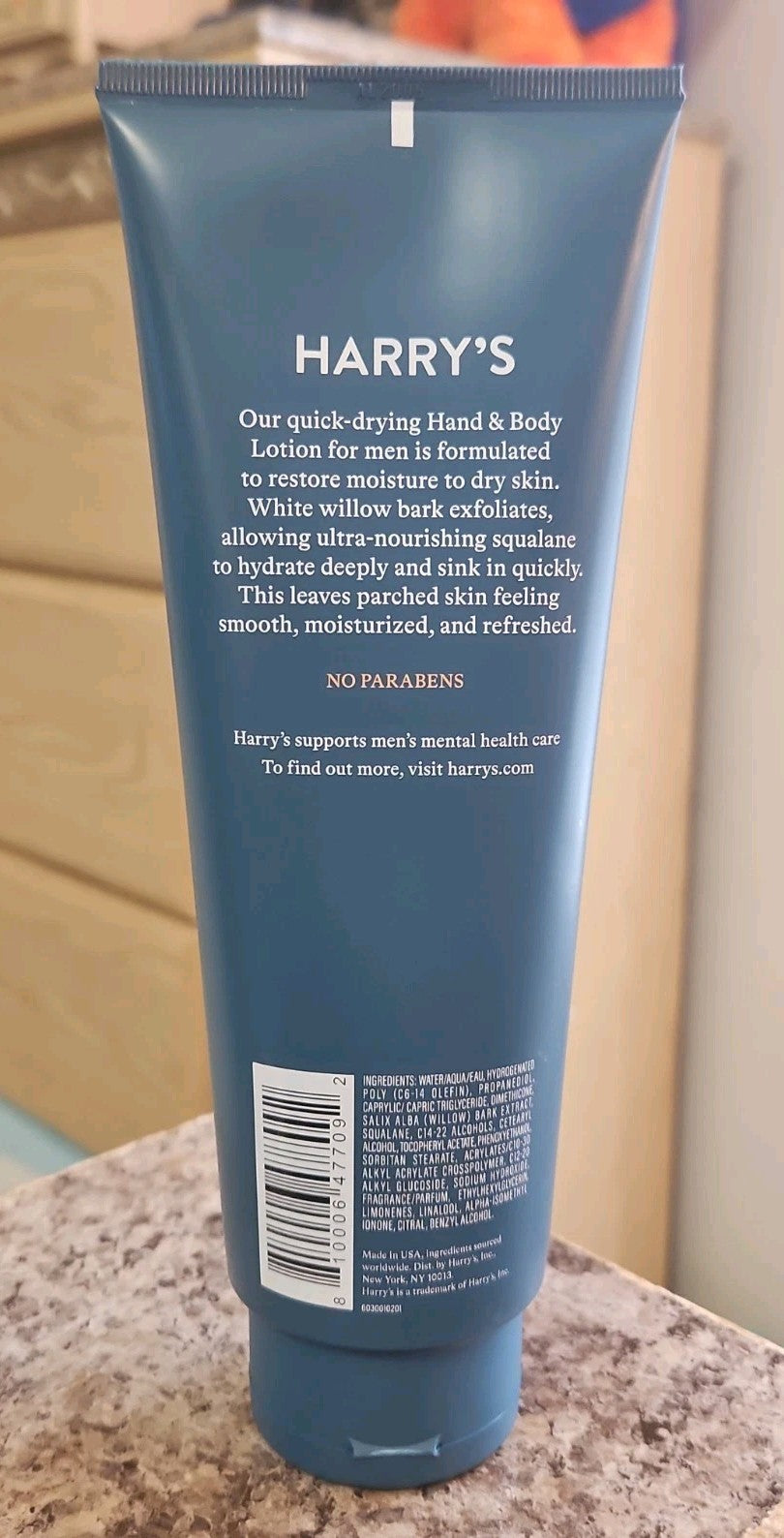 Retired Harry's Dry Skin Relief Body Lotion Redwood Scent 10oz New, Sealed