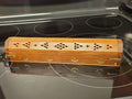 Vintage Wooden Incense Holder Brass Inlaid Stars & Moon w/ Hidden Compartment