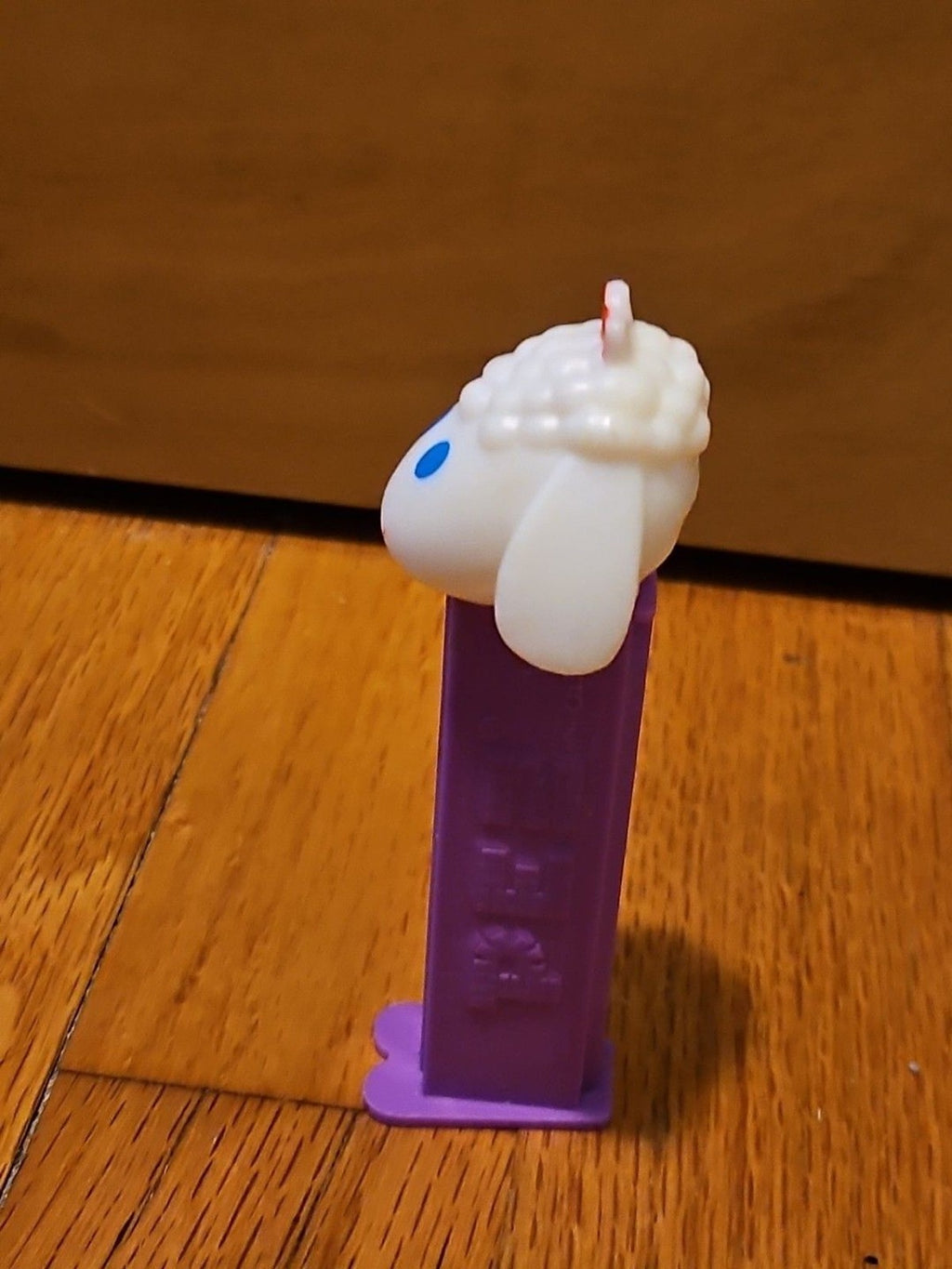 Vintage White Lamb Red Bow Purple 1979 Pez 4 Inch Dispenser With Feet