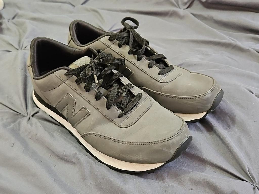 New Balance 501 Retro Sneakers ￼ML501HRN Grey On Grey Trackster Ripple Sole 10.5