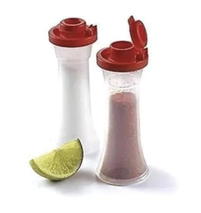 NIP Tupperware Large Salt & Pepper Shaker Set Fiesta Red