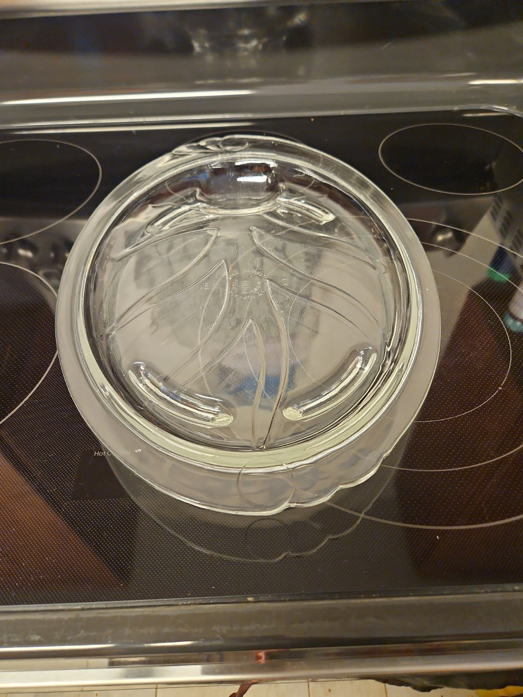 Vintage Pyrex 815 Clear Glass Tree of Life 15" Serving Platter w/Drip Well