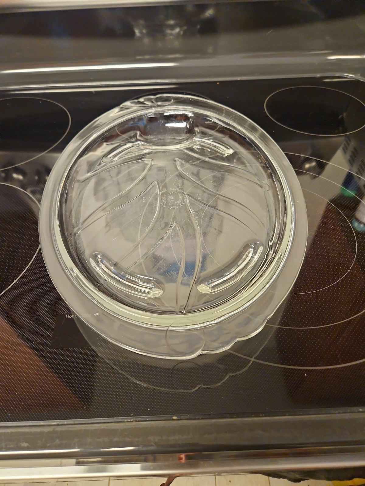 Vintage Pyrex 815 Clear Glass Tree of Life 15" Serving Platter w/Drip Well
