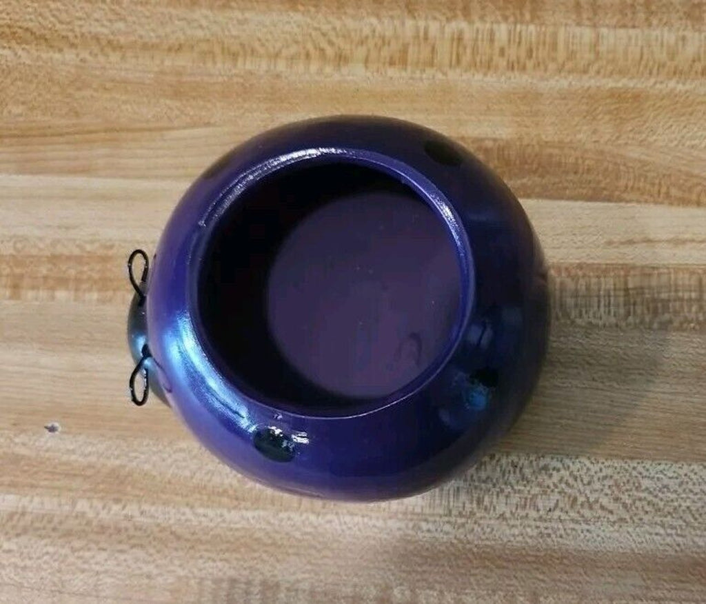 Love Bugs Ceramic Ladybug Planter Pot Small, 4.5" x 2"  Purple